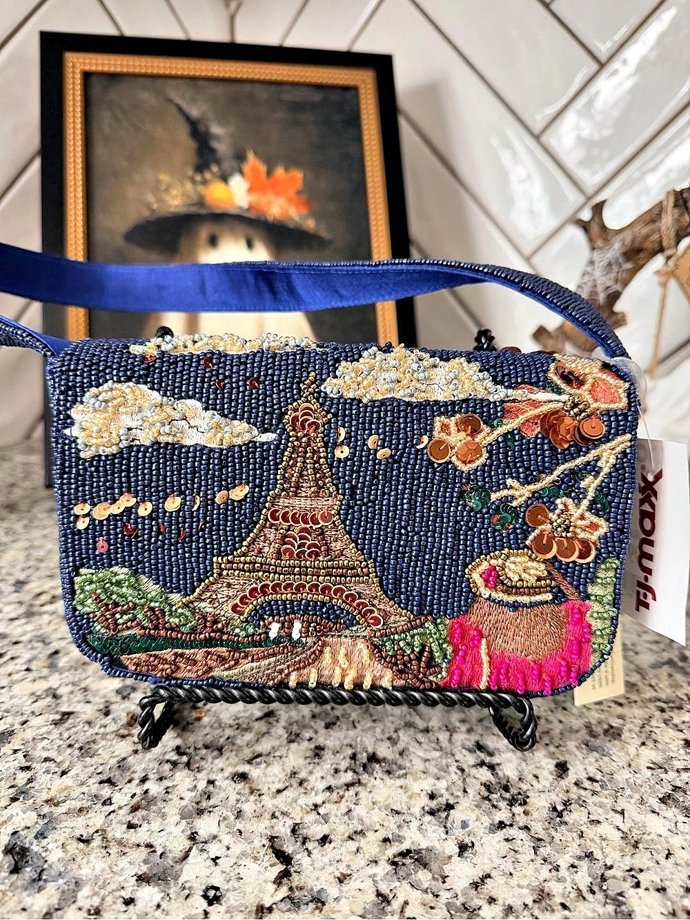 Beaded Paris Eiffel Tower Bag